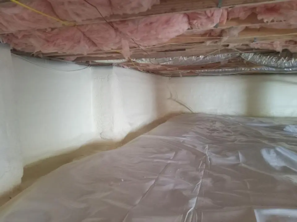 Crawl space encapsulation with closed-cell spray foam for Roof Waterproofing in Guthrie